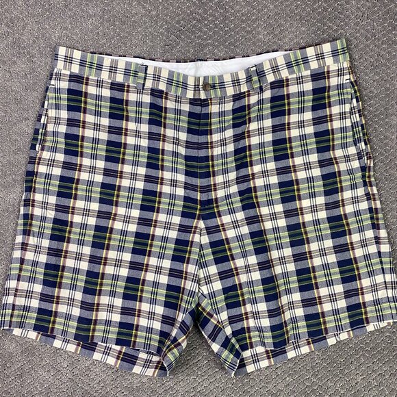 Brooks Brothers 346 Shorts Men's 42 Plaid Check Madras Cotton India - Picture 1 of 11